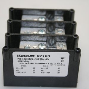30042994 - TERMINAL POWER BLOCK 3P 600V 90A 1 OPENING LINE SIDE 4-14AWG 4 OPENINGS LOAD SIDE 4-14AWG (SAFETY COVER AVAILABLE - GOULD 08530)