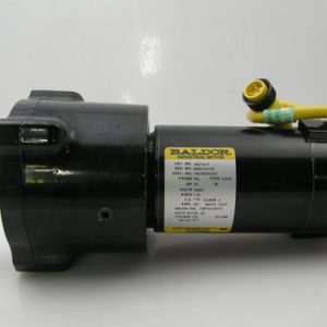30075531 - GEARMOTOR W/12IN L CABLE  and  3P MALE RECEPTACLE 1/4HP 90VDC 50:1 50RPM PARALLEL SHAFT 250IN-LBS PERMANENT MAGNET GPP7460 W/ M8X1.25MM MOUNTING HOLES