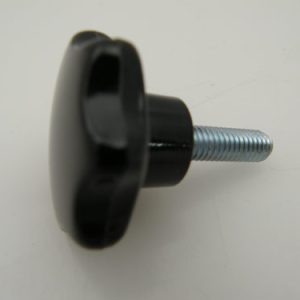 30080507 - KNOB PLASTIC BLACK CLAMPING W/ M6 THREADED STUD