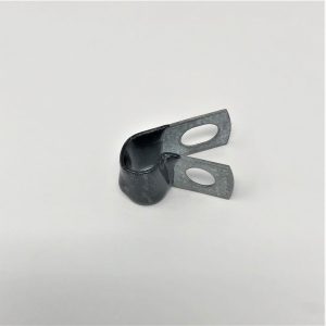 30132260 - CLAMP HOSE VINYL-COATED LOOP 1/4ID X 1/2 WIDE X 1 LONG X 1/32THK 30DEG/180DEG F. GALVANIZED STEEL.