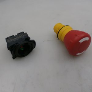 31002799 - SWITCH PUSH BUTTON E-STOP NON-ILLUMINATED MUSHROOM OPERATOR TWIST-TO-RELEASE 40MM ROUND PLASTIC. 1 N.O. 1 N.C.
