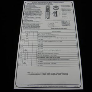 31023758 - LABEL INSTRUCTION 'Q-SEMIAUTOMATIC XT V3.3 MICRO CONTROLLER PRESETS'