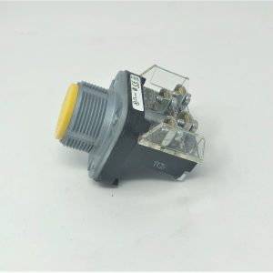 P-012153 - SWITCH PUSH BUTTON MOMENTARY FLUSH YELLOW 1 N.O. - 1 N.C. CONTACT BLOCKS